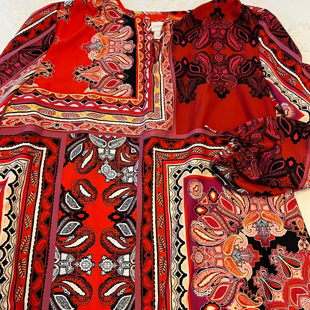 Chicos silky top, size 3